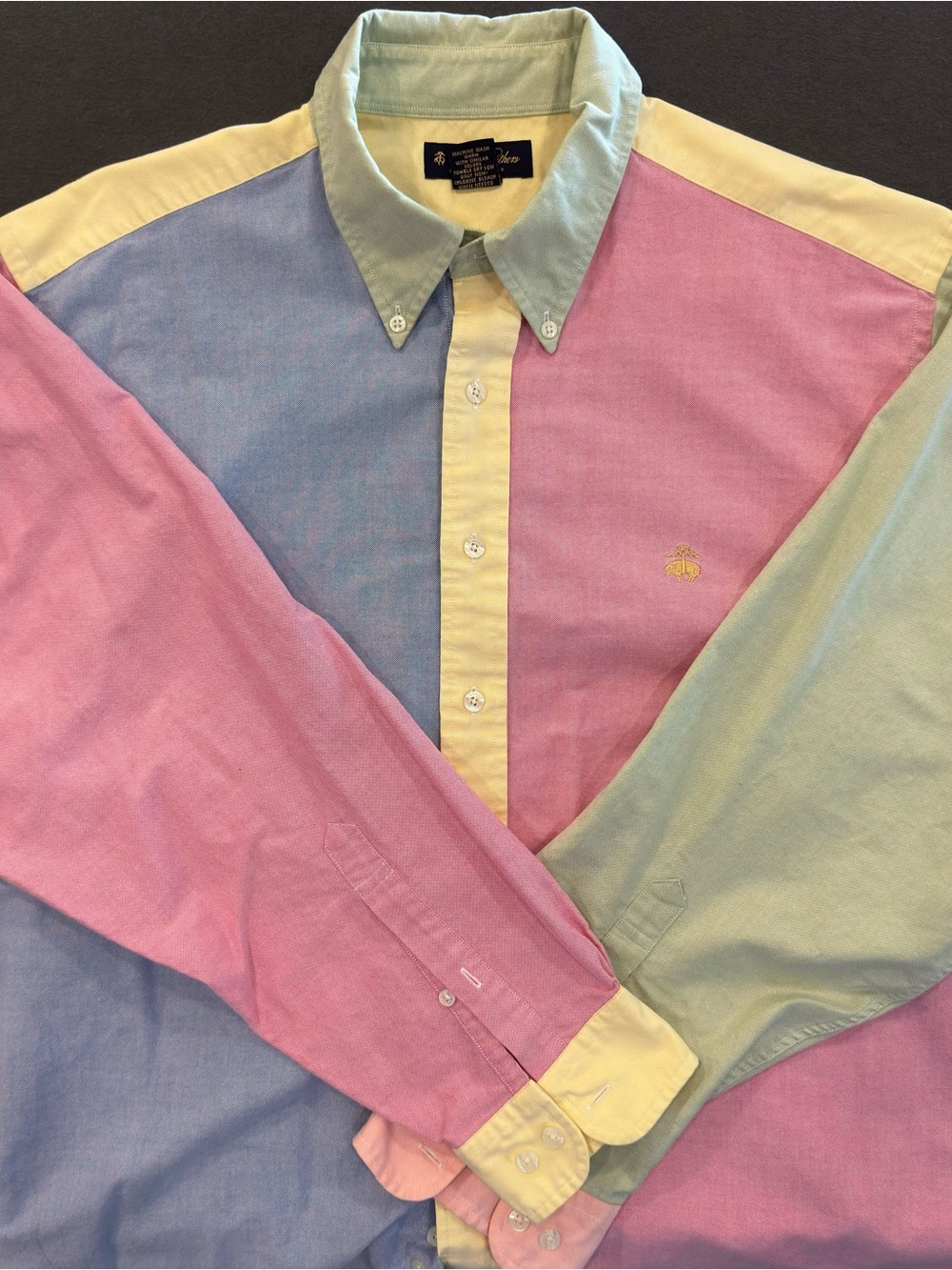 Brooks Brothers Colorblock Button-Down Shirt - Pastel Multi
